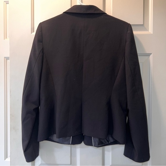 Calvin Klein Women’s Suit Jacket, Black Two-Button Lux Blazer, Petite Size 14 - Picture 3 of 5